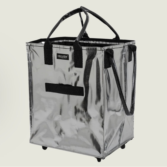HULKEN Silver and Black Rolling Tote Bag - Picture 1 of 4